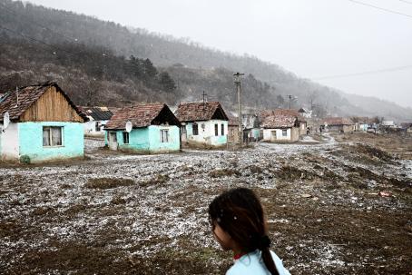 Cetatea de Balta in Transylvania, Romania, the home village of the Stoicas and the Moldovans, who used to beg in Helsinki, pictured in February 2008. Photo: Heidi Piiroinen